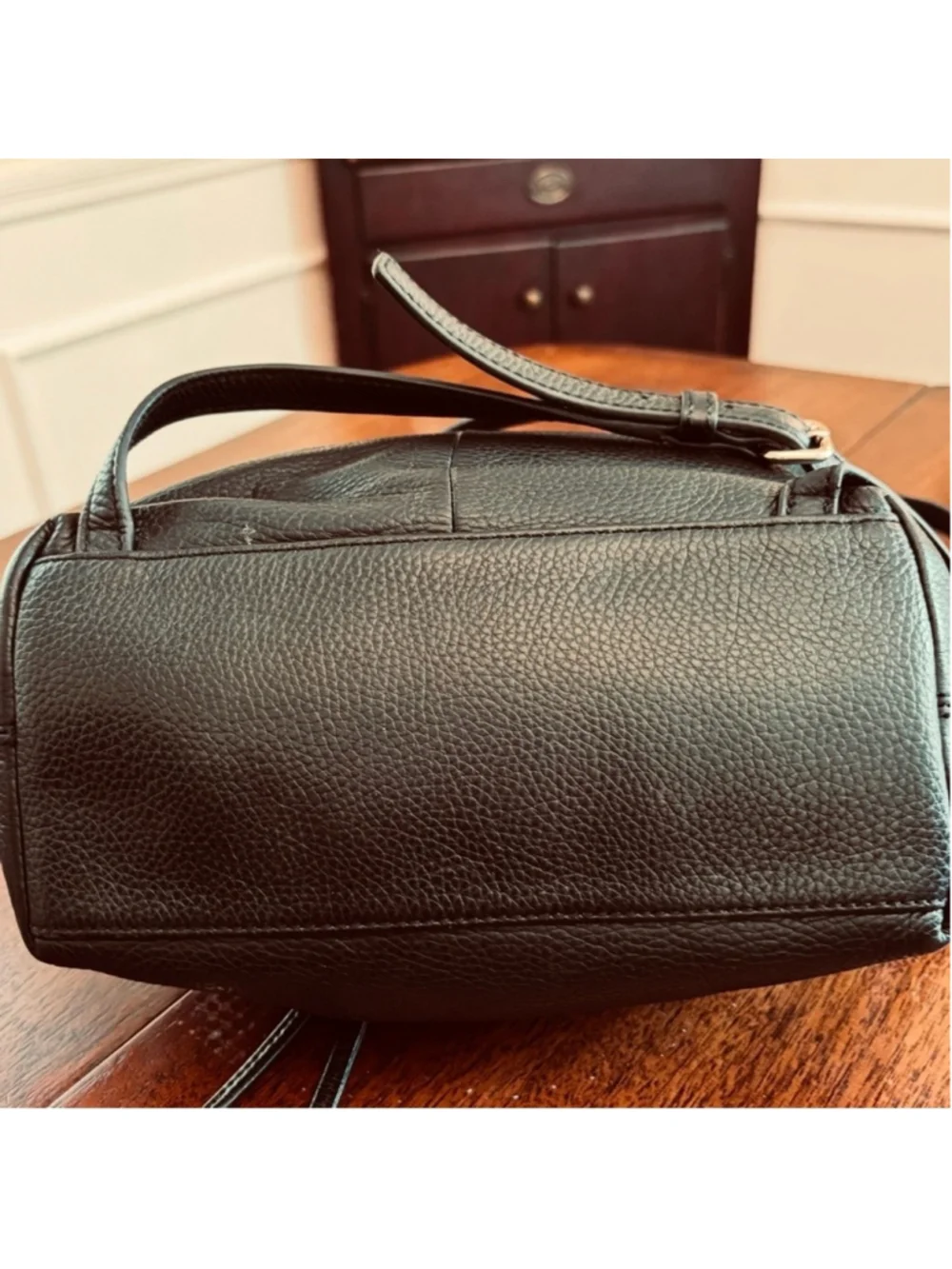 KATE SPADE MULBERRY STREET SMALL BREEZY BLACK PEBBLED LEATHER BACKPACK EUC